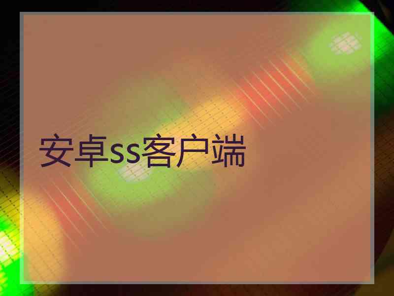 安卓ss客户端