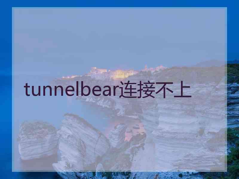 tunnelbear连接不上