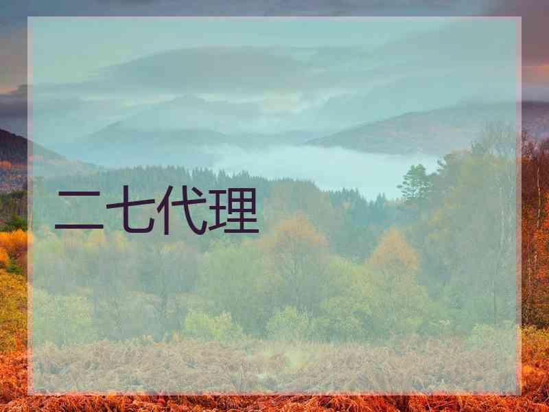 二七代理