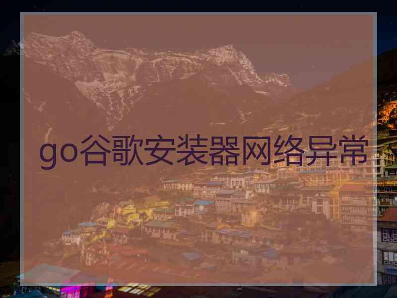go谷歌安装器网络异常
