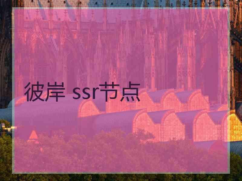 彼岸 ssr节点
