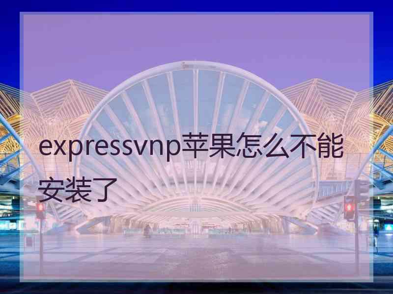 expressvnp苹果怎么不能安装了