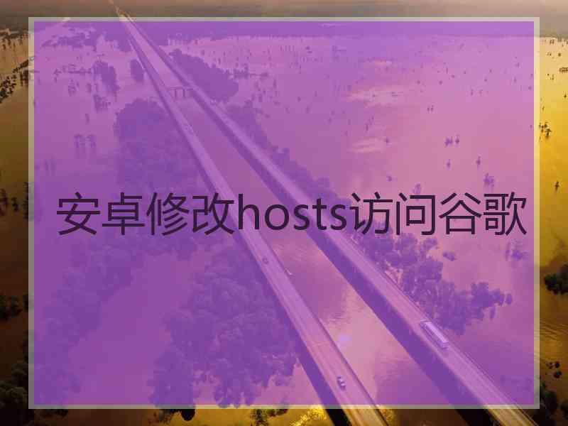 安卓修改hosts访问谷歌