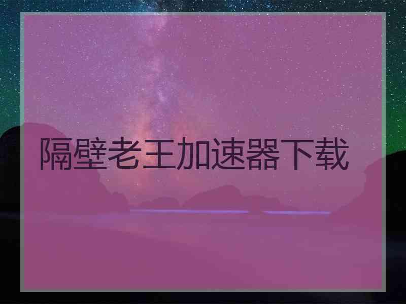 隔壁老王加速器下载
