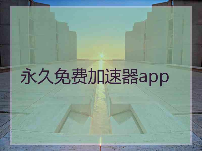 永久免费加速器app