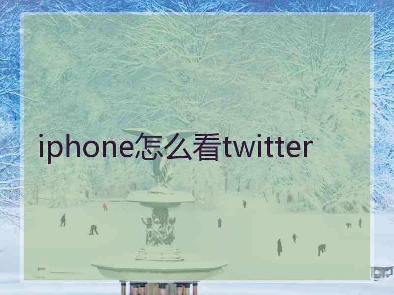 iphone怎么看twitter