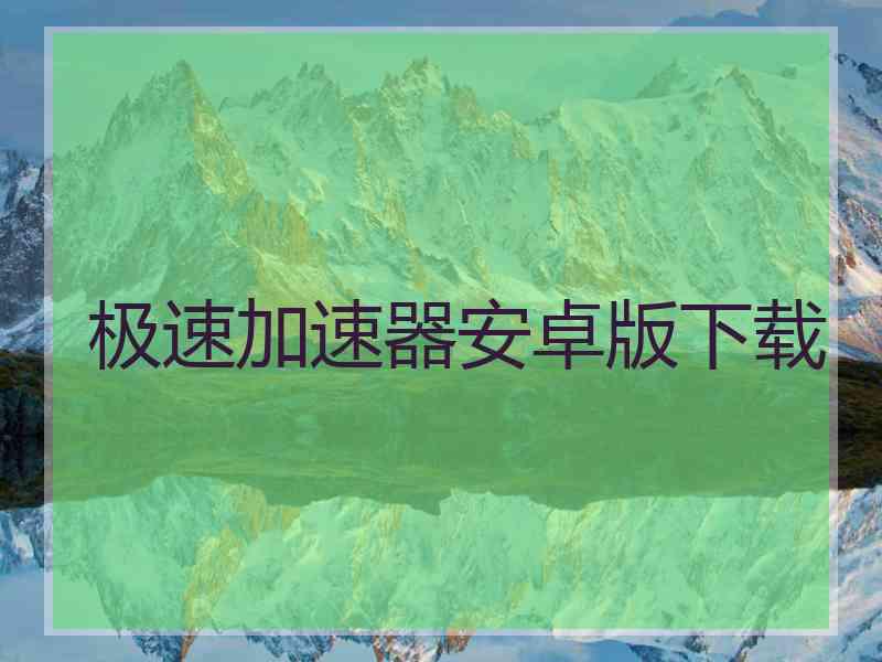 极速加速器安卓版下载