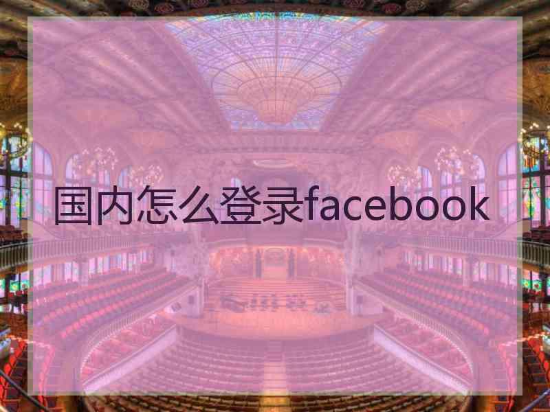 国内怎么登录facebook