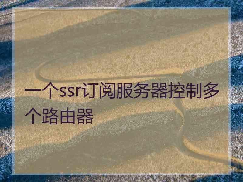 一个ssr订阅服务器控制多个路由器