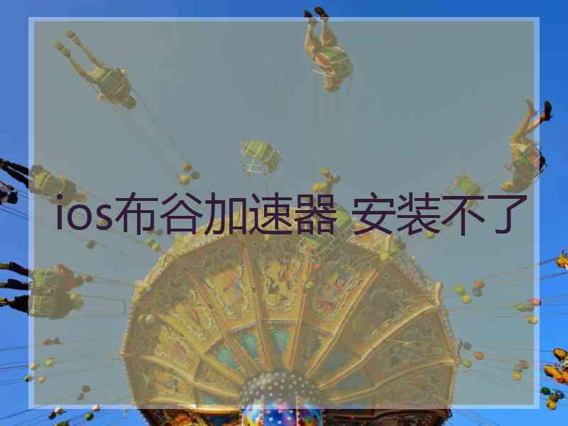 ios布谷加速器 安装不了