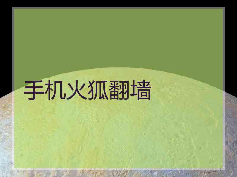 手机火狐翻墙