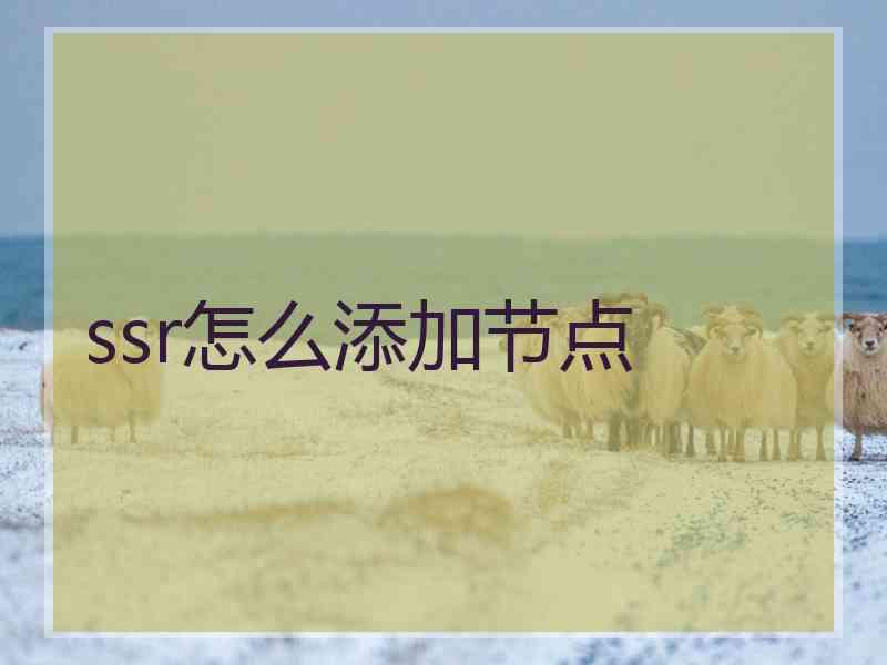 ssr怎么添加节点