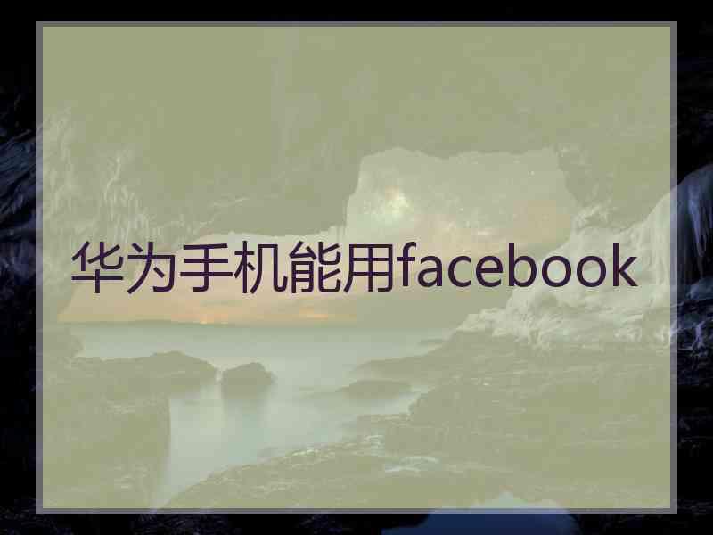 华为手机能用facebook