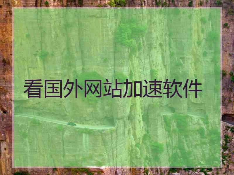看国外网站加速软件