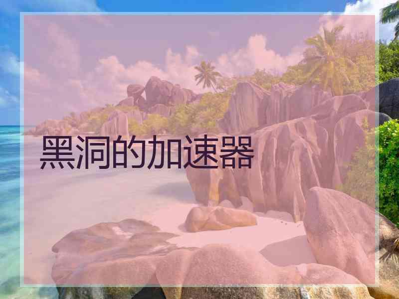 黑洞的加速器