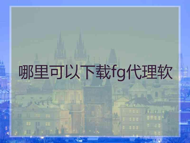 哪里可以下载fg代理软