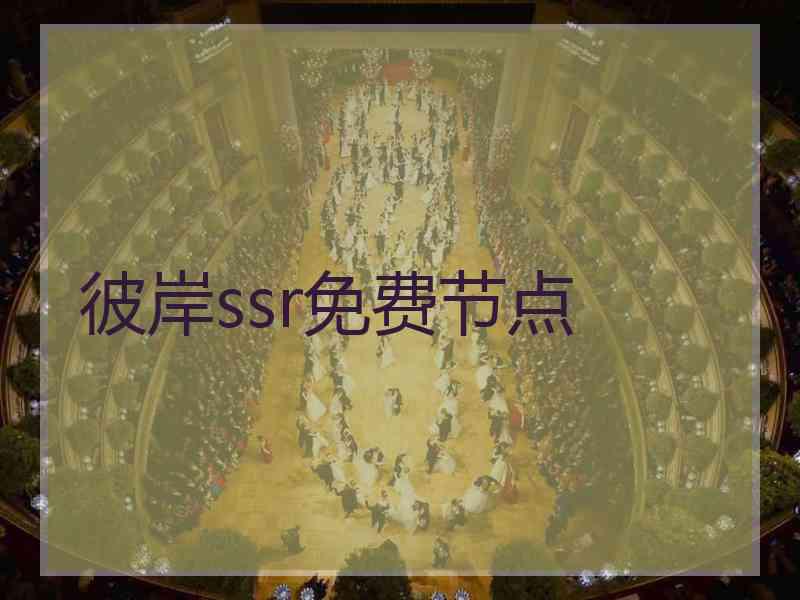 彼岸ssr免费节点
