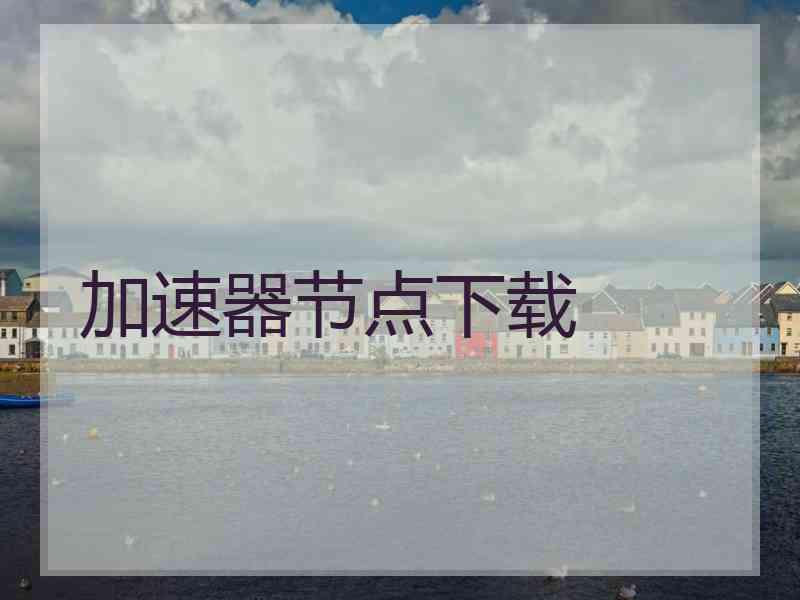 加速器节点下载