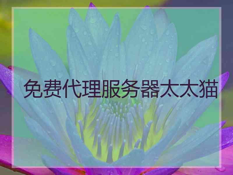 免费代理服务器太太猫