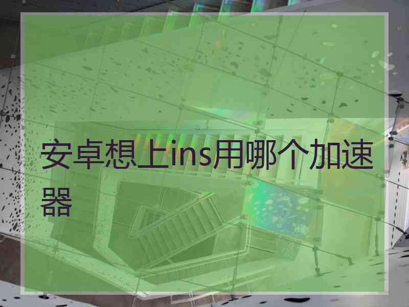 安卓想上ins用哪个加速器