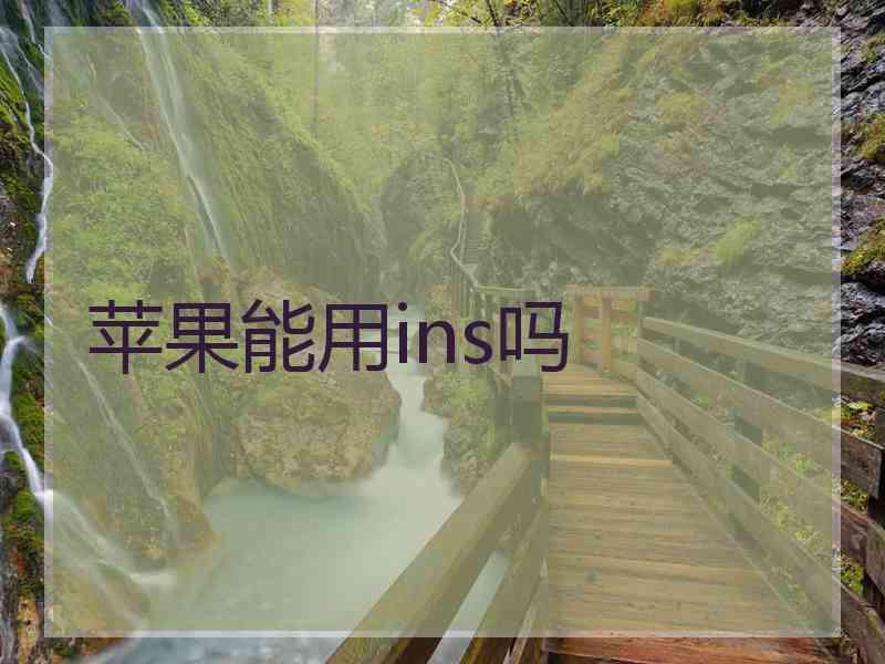 苹果能用ins吗