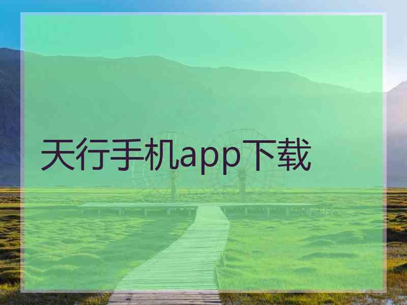 天行手机app下载