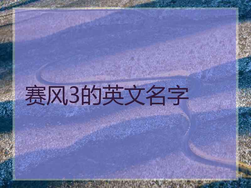 赛风3的英文名字