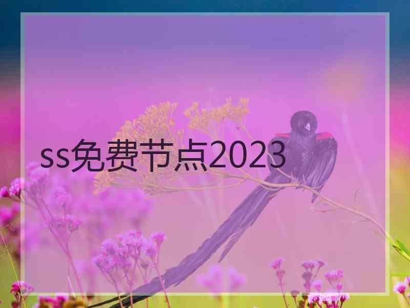 ss免费节点2023