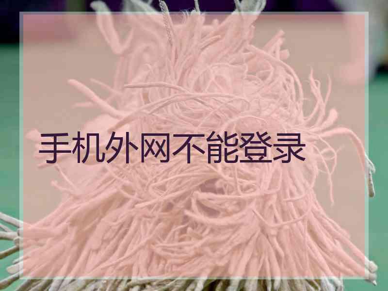 手机外网不能登录