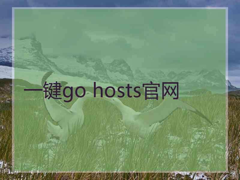 一键go hosts官网