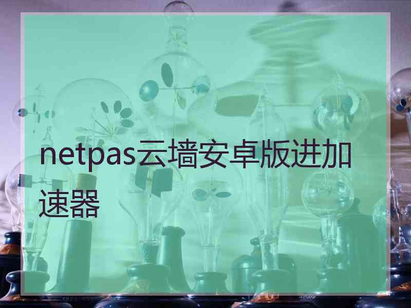 netpas云墙安卓版进加速器