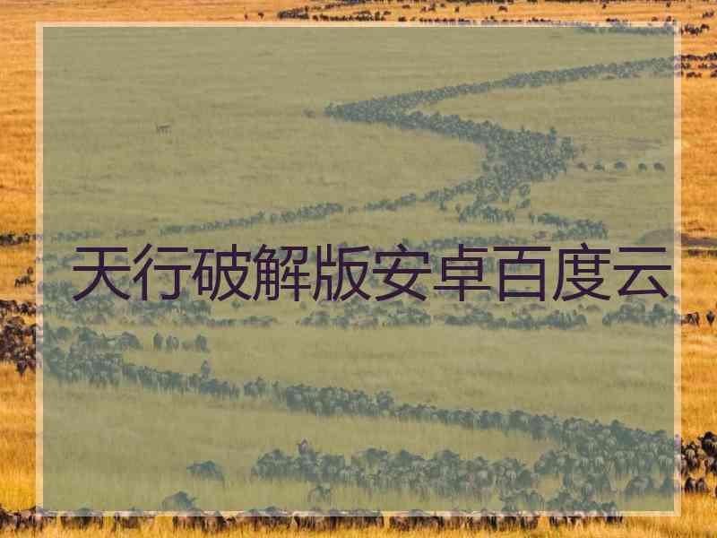 天行破解版安卓百度云