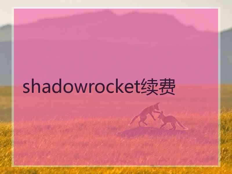 shadowrocket续费