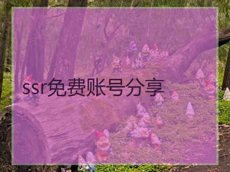 ssr免费账号分享