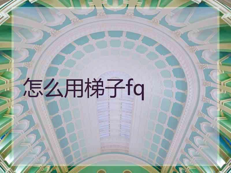 怎么用梯子fq