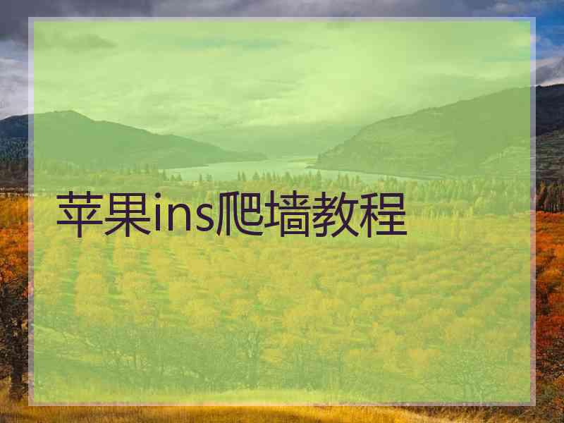 苹果ins爬墙教程